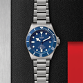 Pelagos Titanium 42mm - Blue, Ceramic Bezel on Bracelet w/ Extra Rubber Strap