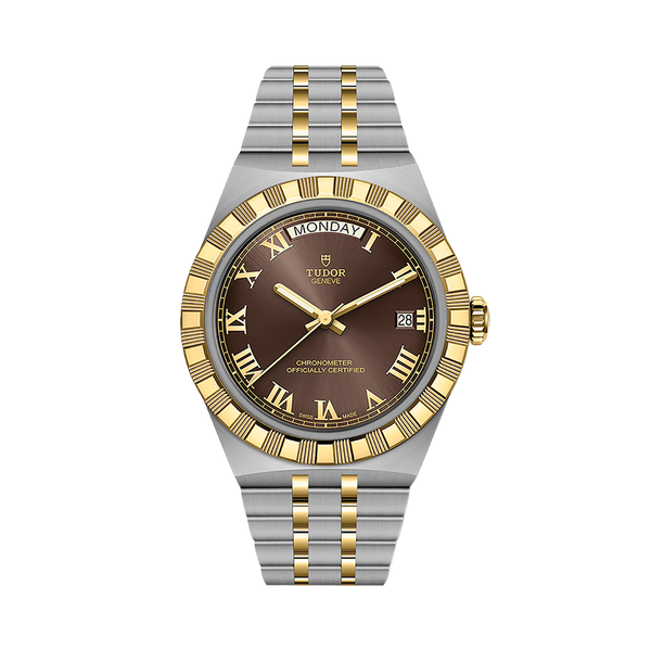 TUDOR Royal Day/Date Yellow Gold Two-Tone 40mm - Brown on Bracelet