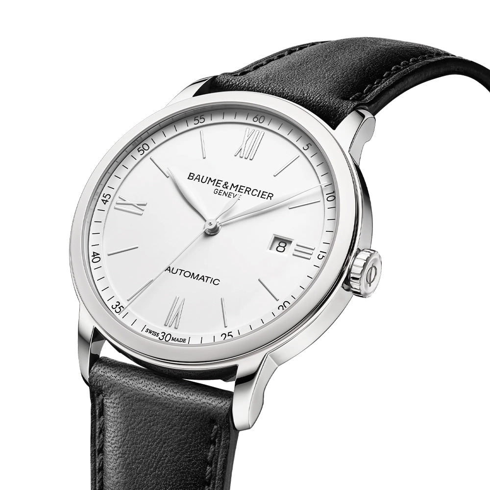 Classima 10332 Automatic 42mm - White on Leather Strap