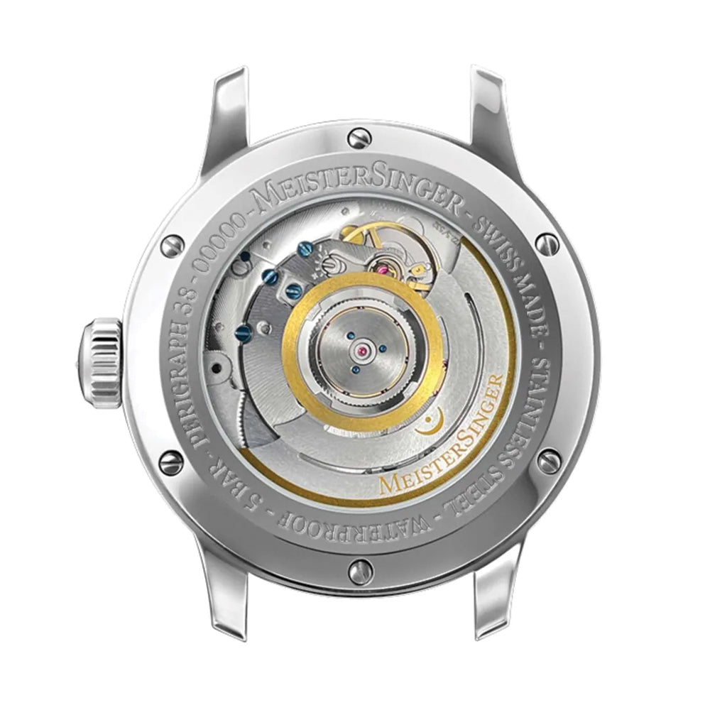 Perigraph 38mm - White on Leather Strap