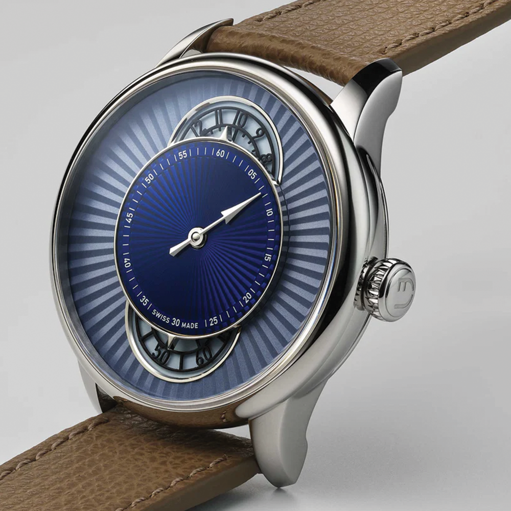 Le Régulateur Esprit Flinqué Limited Edition 39mm - Blue on Leather Strap