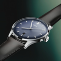 Artelier Date 38mm - Blue on Leather Strap