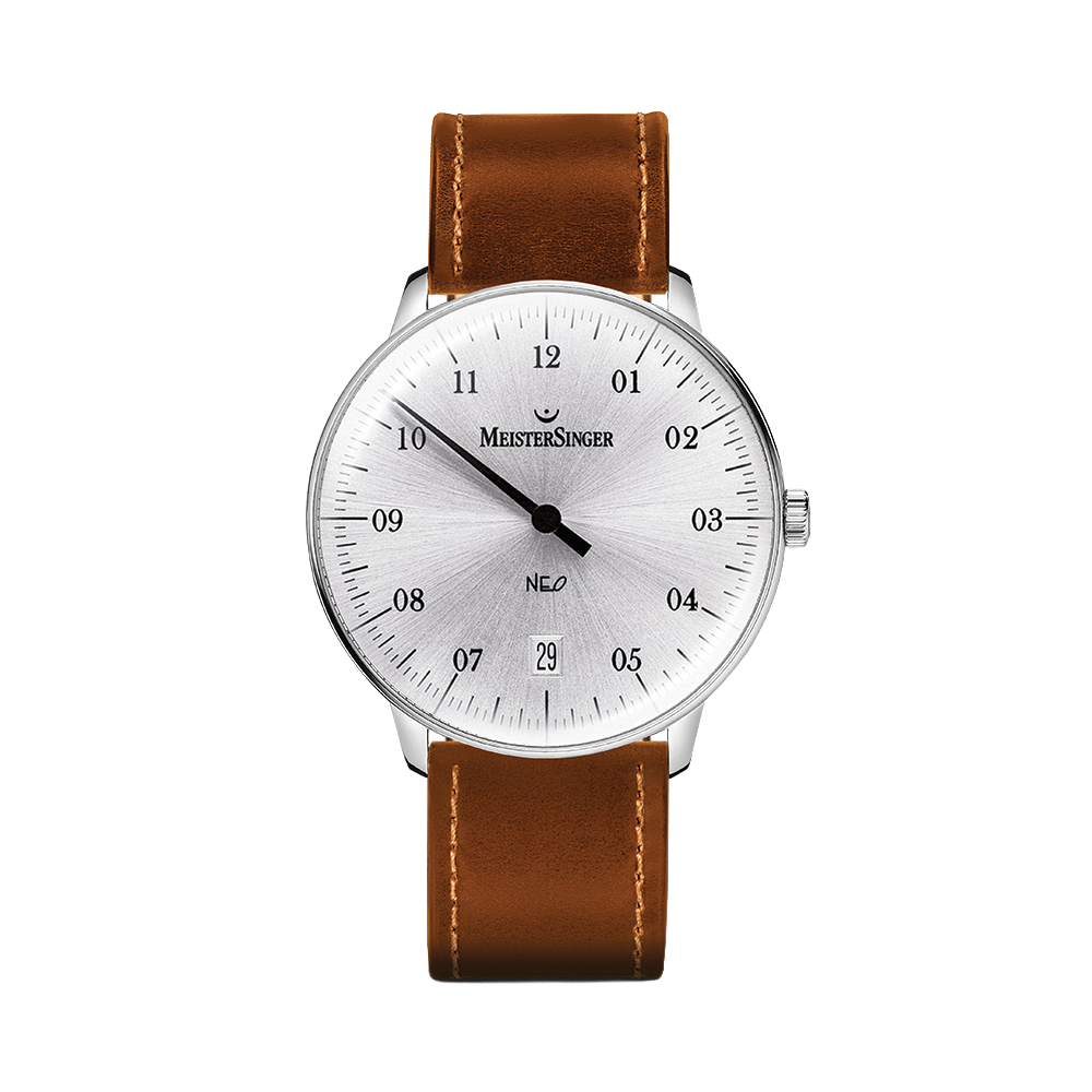 Neo Automatic 36mm - Silver on Cordovan Leather Strap