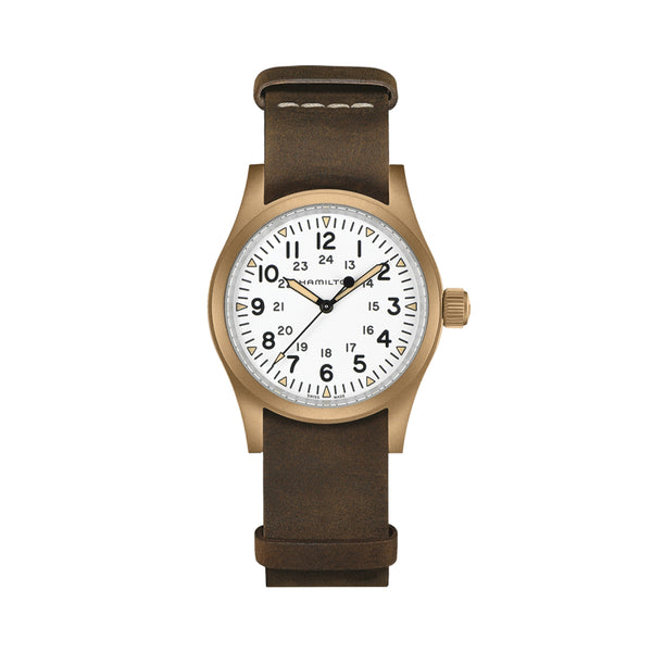 Khaki Field Mechanical 38mm - Bronze on Leather Strap | Teddy