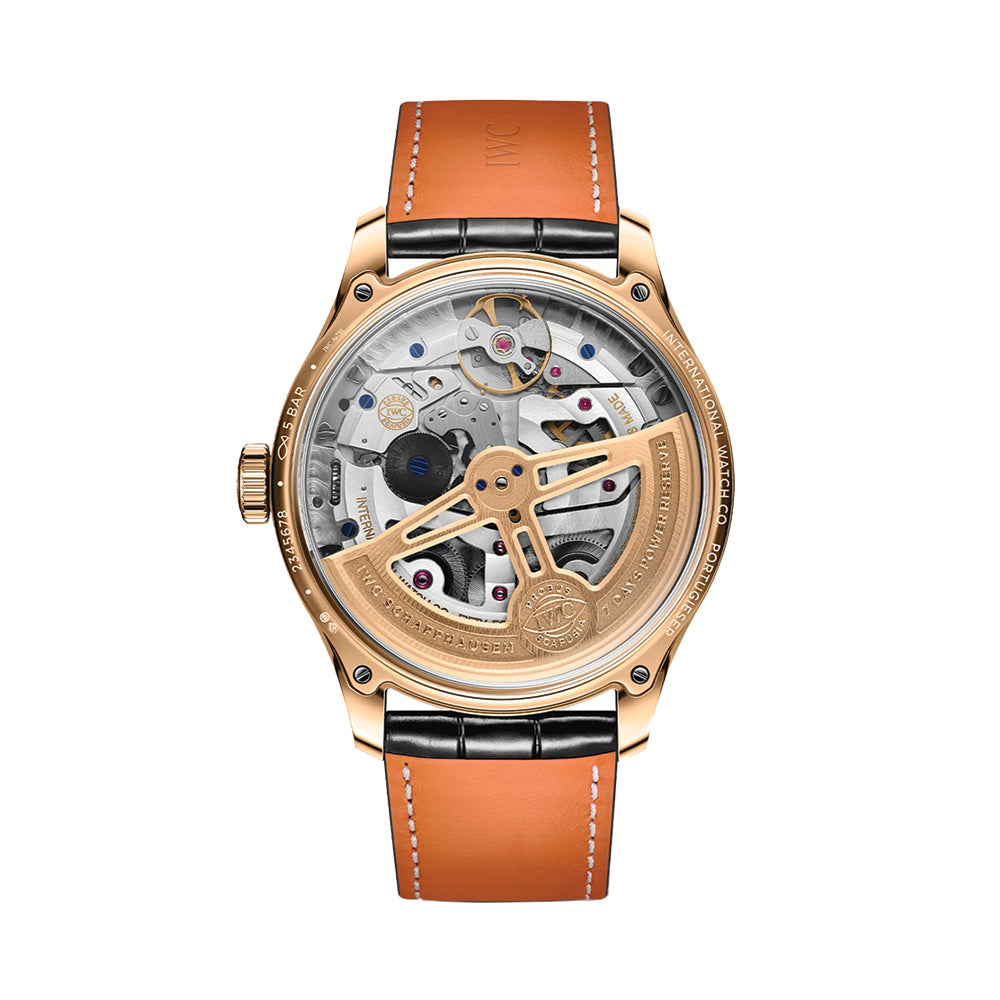 Portugieser Perpetual Calendar 18K Armor Gold® Case 44mm - Black on Leather Strap