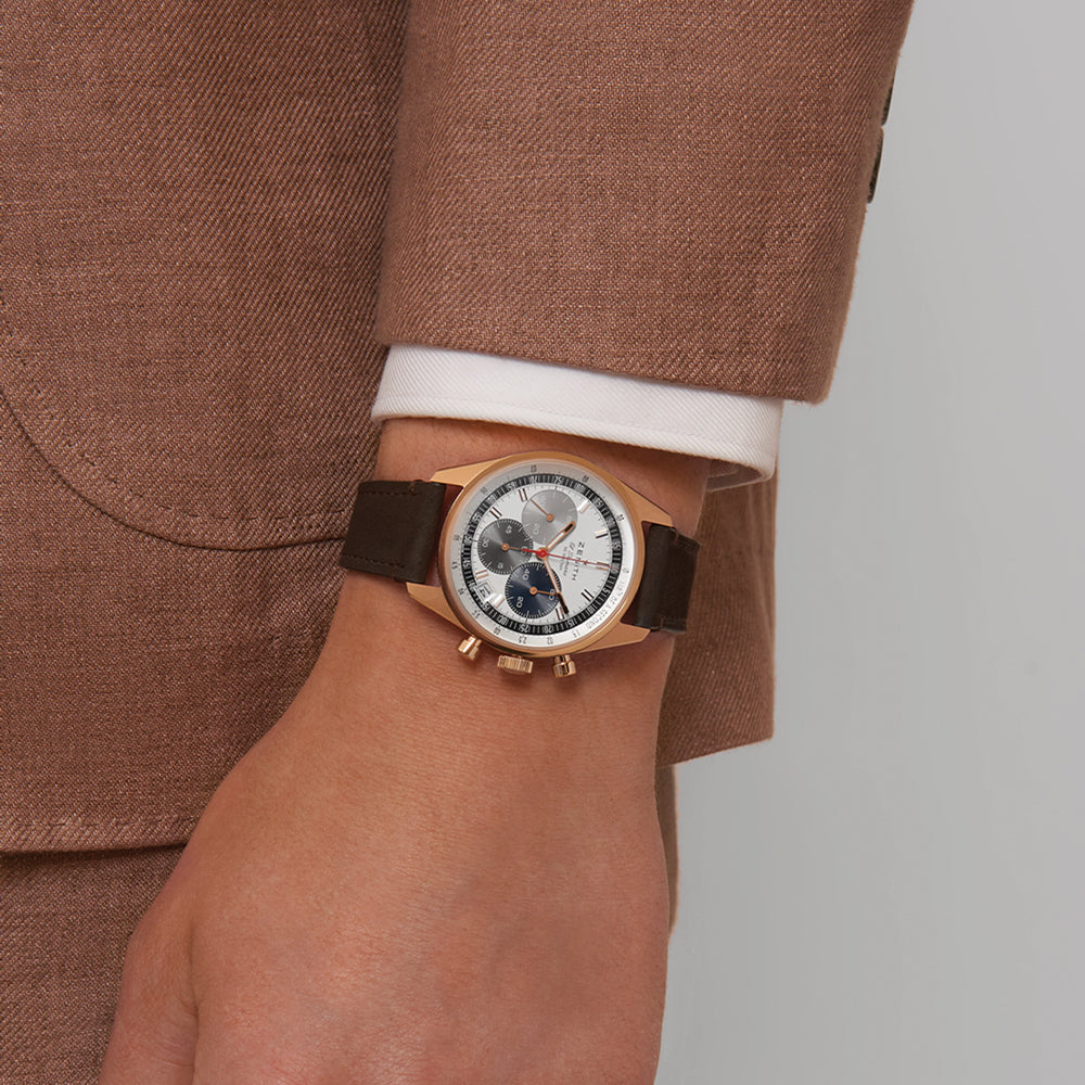 Chronomaster Original 18K Rose Gold 38mm - White on Leather Strap