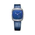Dennison time only lapis lazuli dial in steel case with blue leather strap