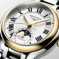 Primaluna Moonphase Two-Tone 34mm - Silver on Bracelet