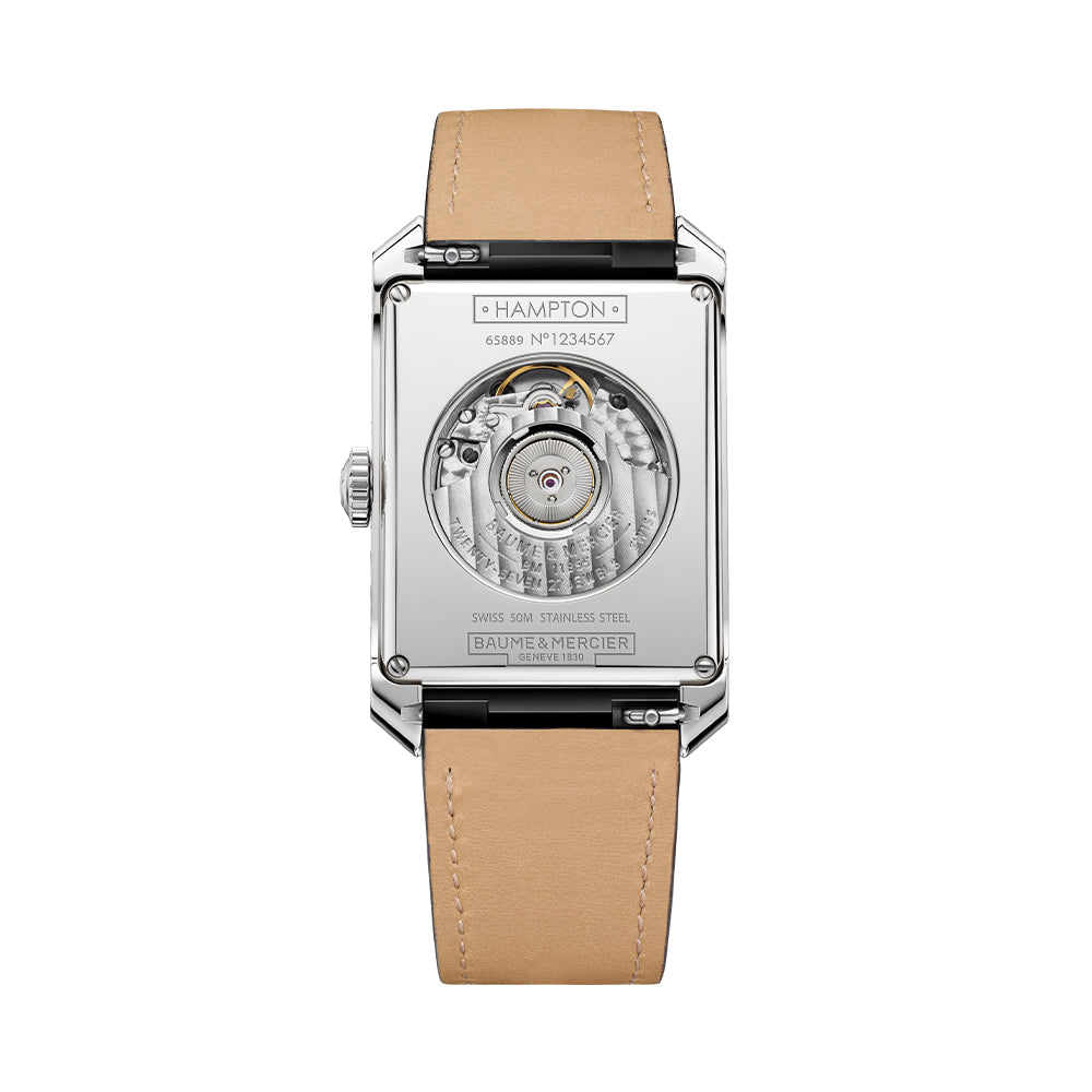Hampton 10528 Automatic 43mm - Silver on Leather Strap