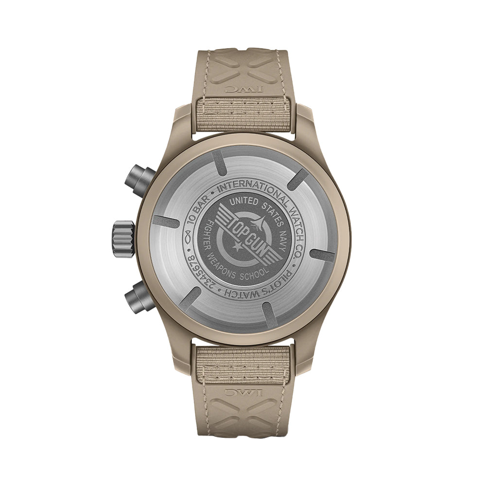 Pilot’s Watch Chronograph TOP GUN Mojave Desert Ceramic Case 41mm - Brown on Rubber Strap