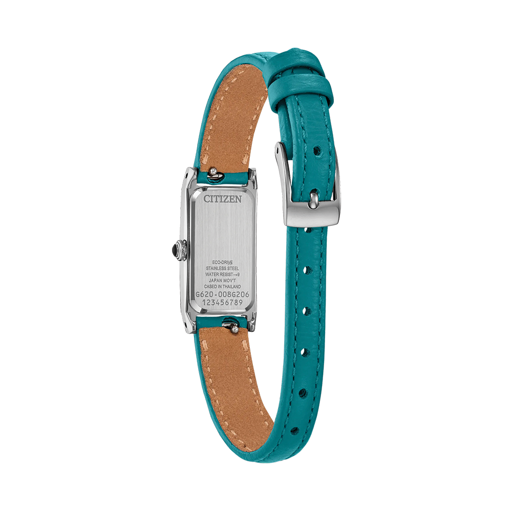Fio 30.7mm - White on Blue Leather Strap