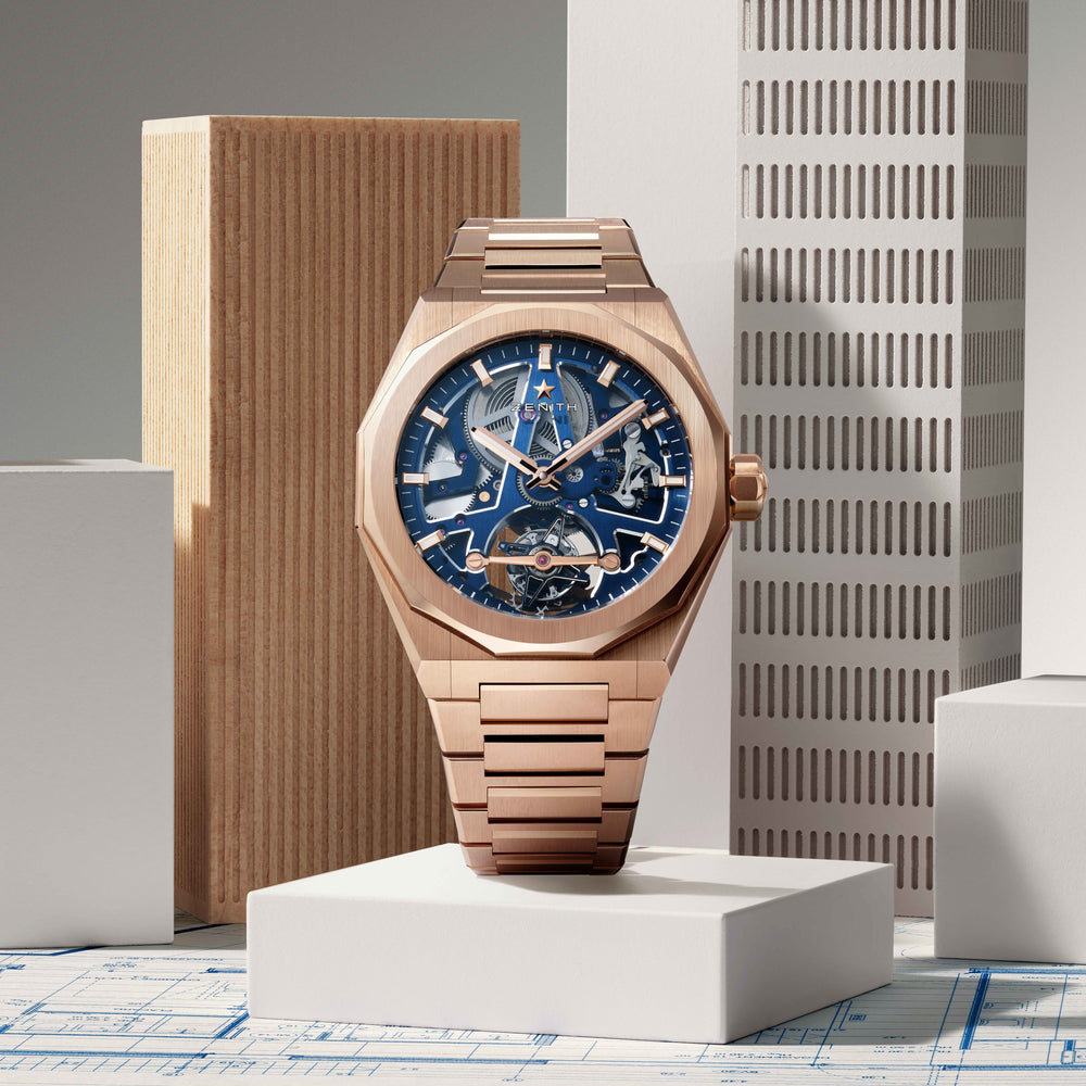 Defy Skyline Tourbillon Skeleton Rose Gold Limited Edition 41mm
