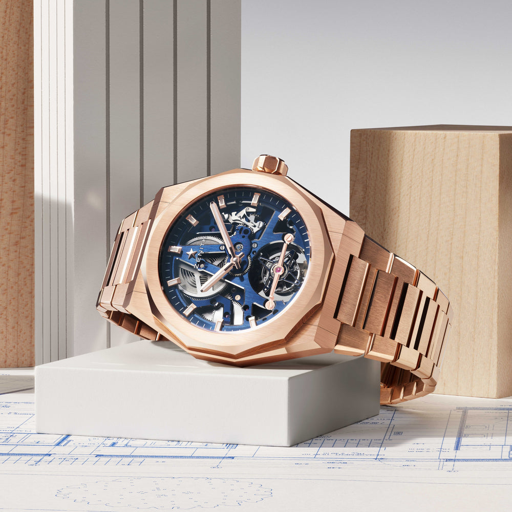 Defy Skyline Tourbillon Skeleton Rose Gold Limited Edition 41mm