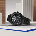 Defy Skyline Chronograph Ceramic 42mm - Black-Toned on Bracelet w/ Extra Rubber Strap