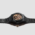 Defy Skyline Skeleton Ceramic 41mm - Gold-Toned on Bracelet w/ Extra Rubber Strap