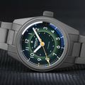 Sector II Field Titanium Sequoia 38mm - Green on Bracelet