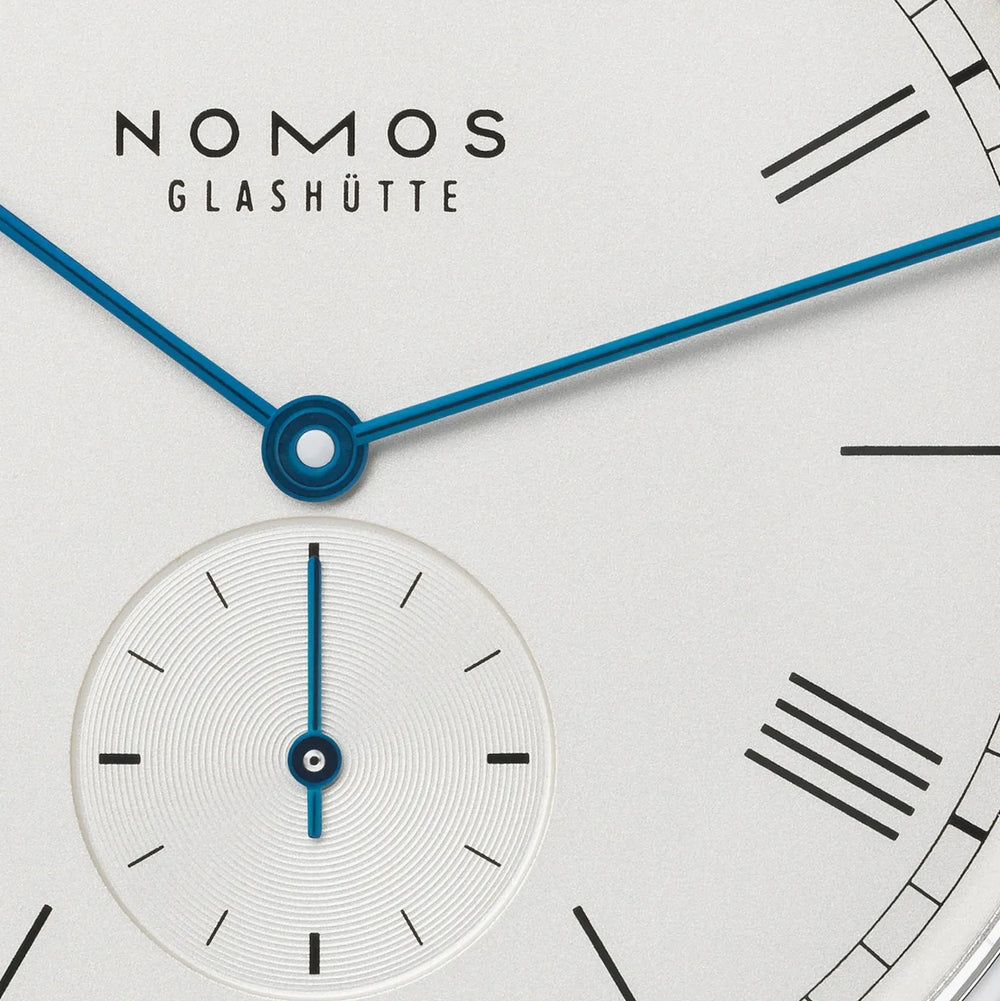 Ludwig 38mm - White Silver-Plated on Leather Strap