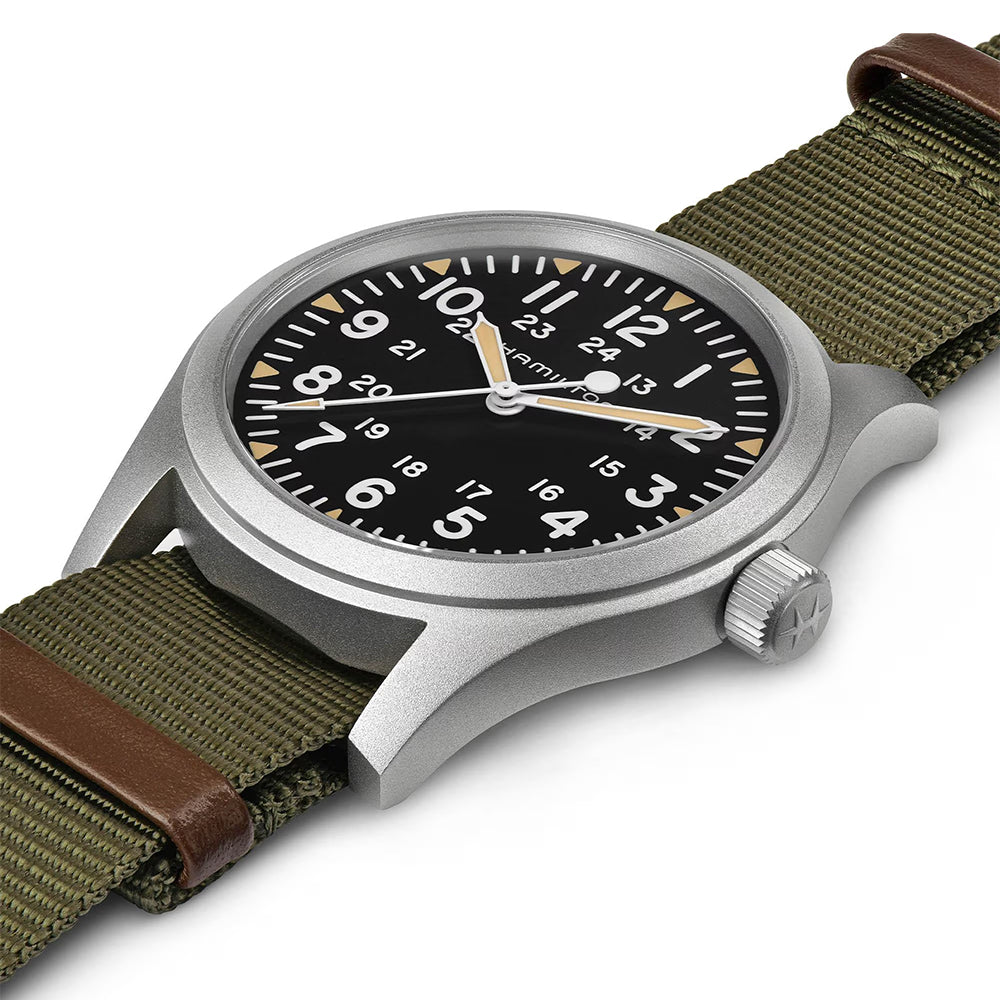 Khaki Field Mechanical 42mm - Black on Textile Strap