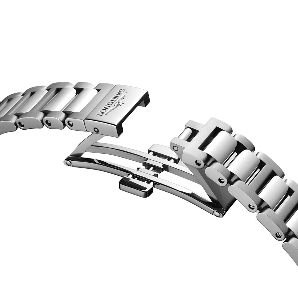 Conquest Pink Gold Bezel 30mm - Silver on Bracelet