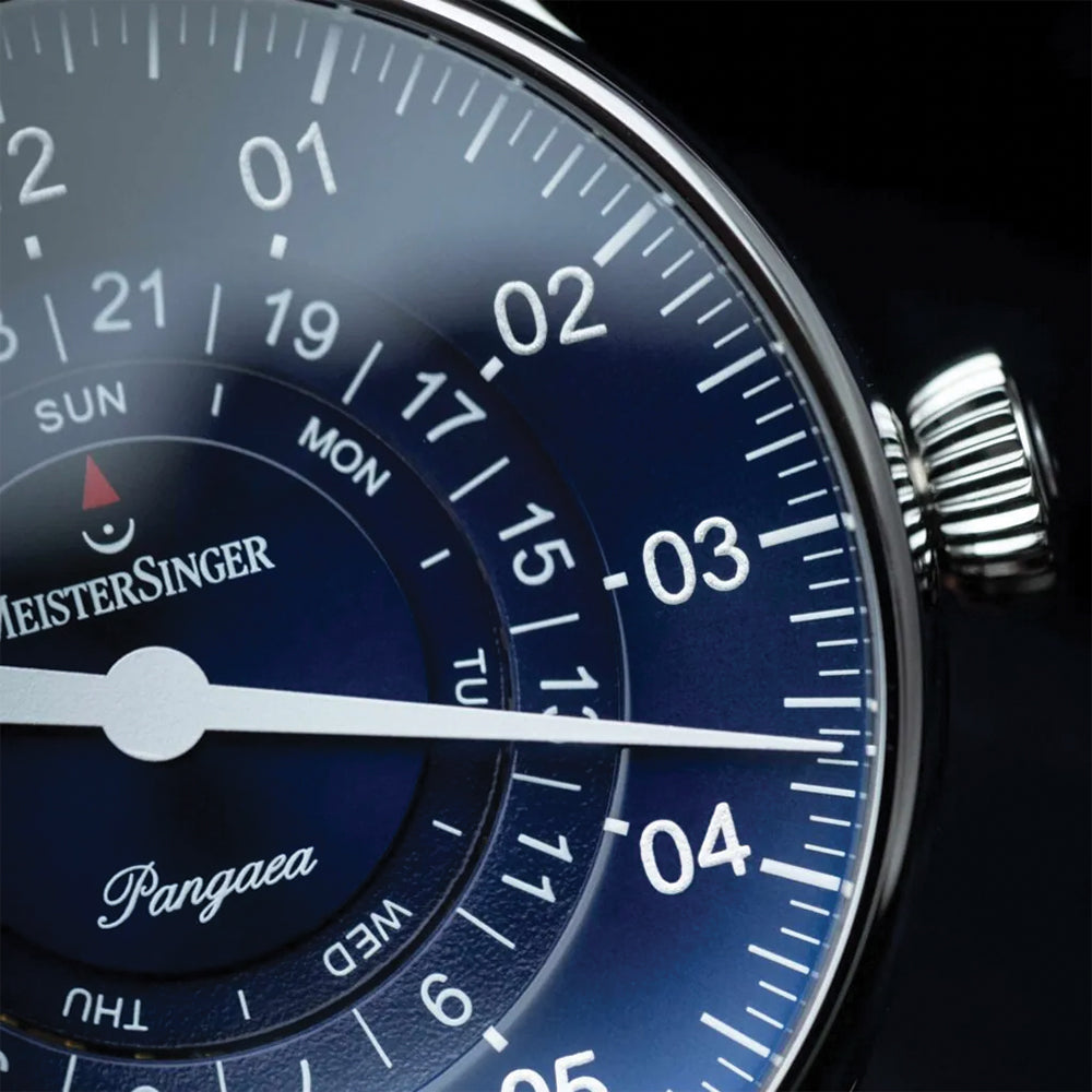Pangaea Day Date 40mm - Blue on Leather Strap