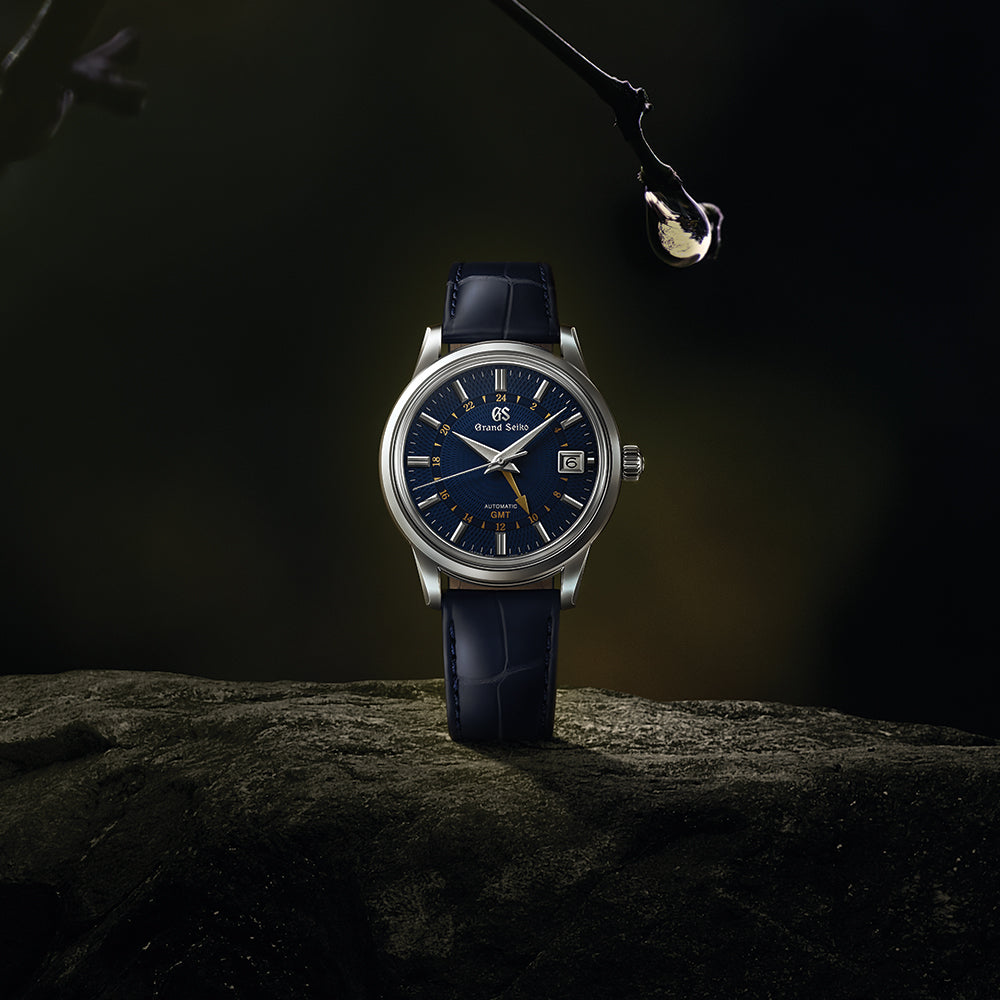 SBGM257 Elegance Automatic Mechanical GMT 39.5mm - Blue on Leather Strap