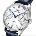 Portugieser Automatic Blue Accents 42mm - Silver-Plated on Blue Leather Strap
