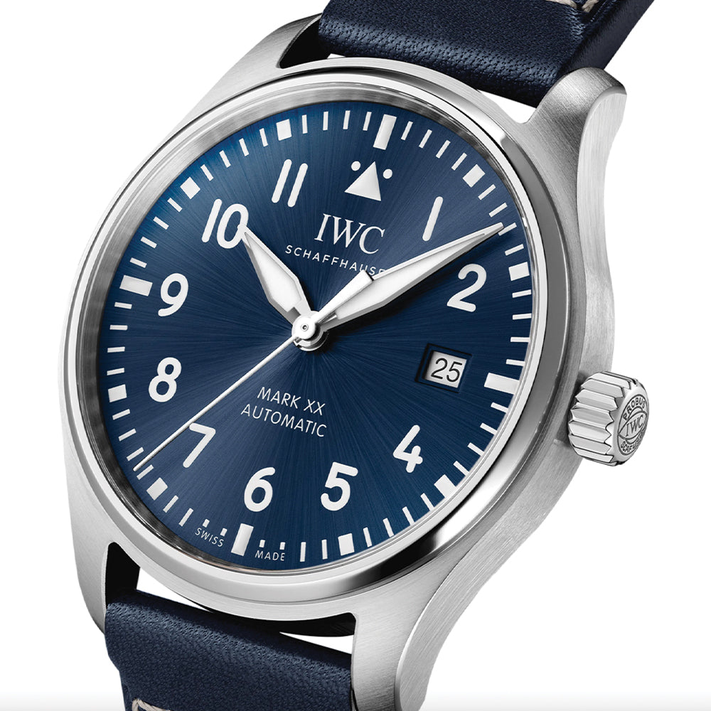 Pilot's Watch Automatic Mark XX 40mm - Blue on Leather Strap