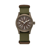 Khaki Field Mechanical Brown PVD 38mm - Blrown on One-Piece Textile Strap