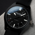 Averau Ceramic 3 Hand 42mm - Black on Fabric Strap