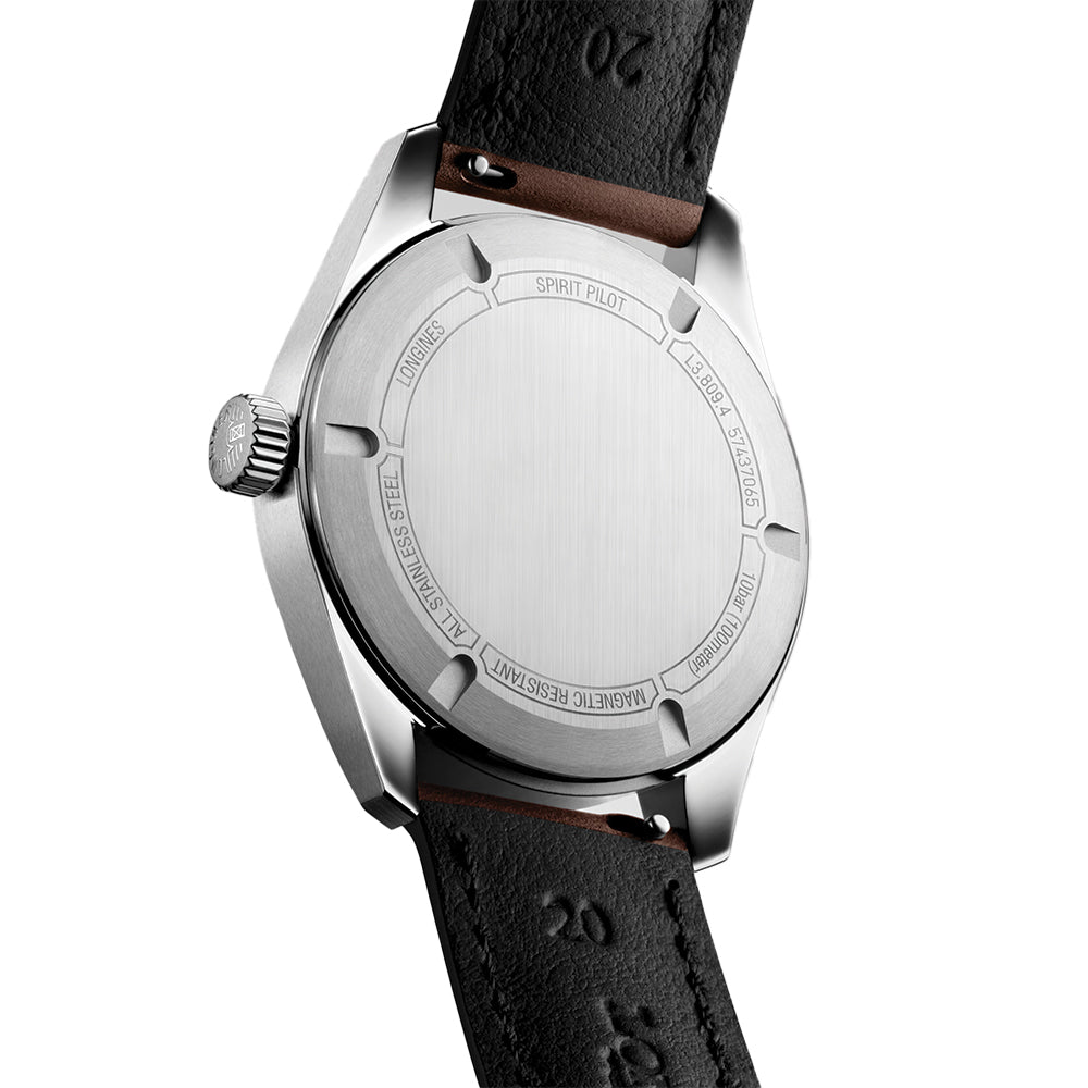 Spirit Pilot Automatic 39mm - Black on Leather Strap