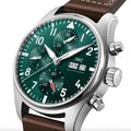 Pilot's Watch Chronograph 41mm - Green on Leather Strap