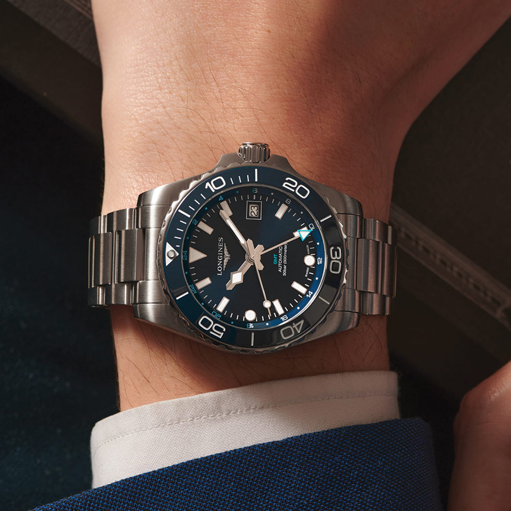 HydroConquest GMT 41mm - Blue on Bracelet