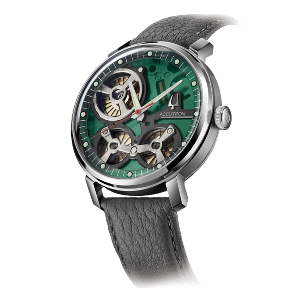 Spaceview 2020 43.5mm - Green on Grey Strap