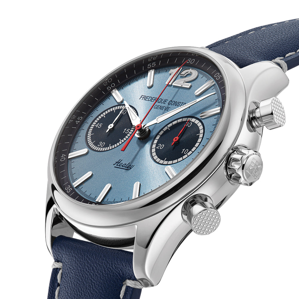 Classics Vintage Rally Healey Automatic Chronograph Limited Edition 42mm - Blue on Leather Strap