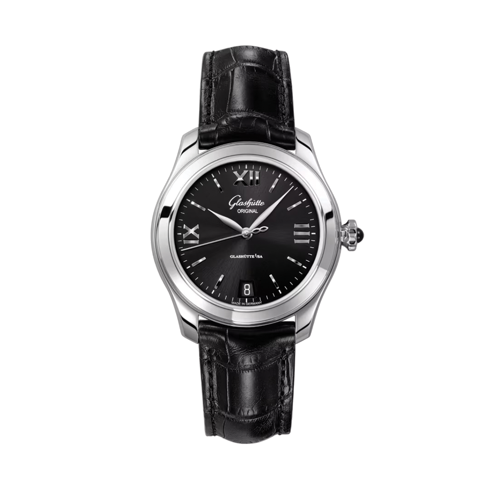 Lady Serenade 36mm - Black on Leather Strap
