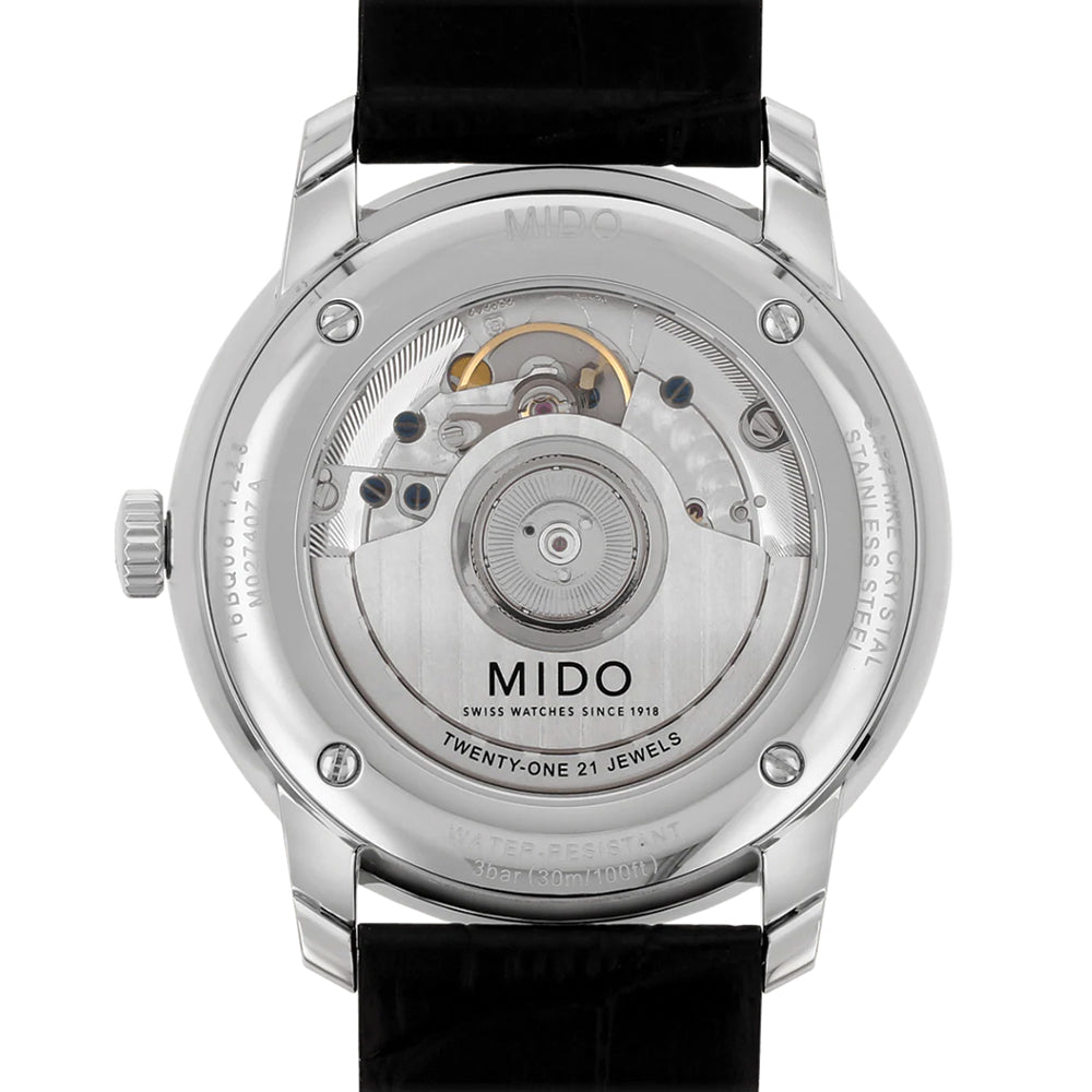 Baroncelli Heritage Gent 39mm - White on Leather Strap