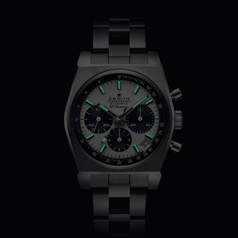 Chronomaster Revival Liberty II Limited Edition 37mm - White on Bracelet w/ Additional Rubber Strap