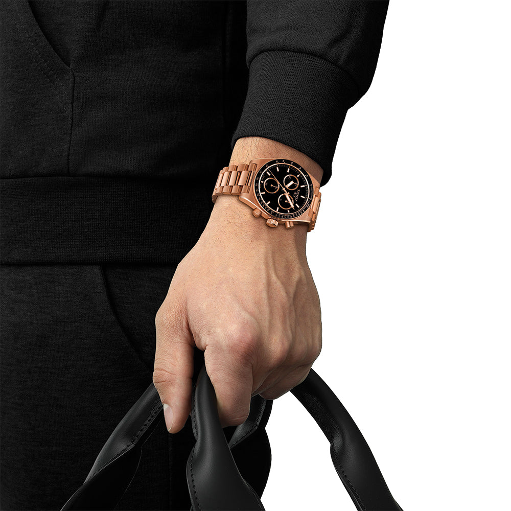 PR516 Quartz Chronograph Rose Gold PVD 40mm - Black on Bracelet