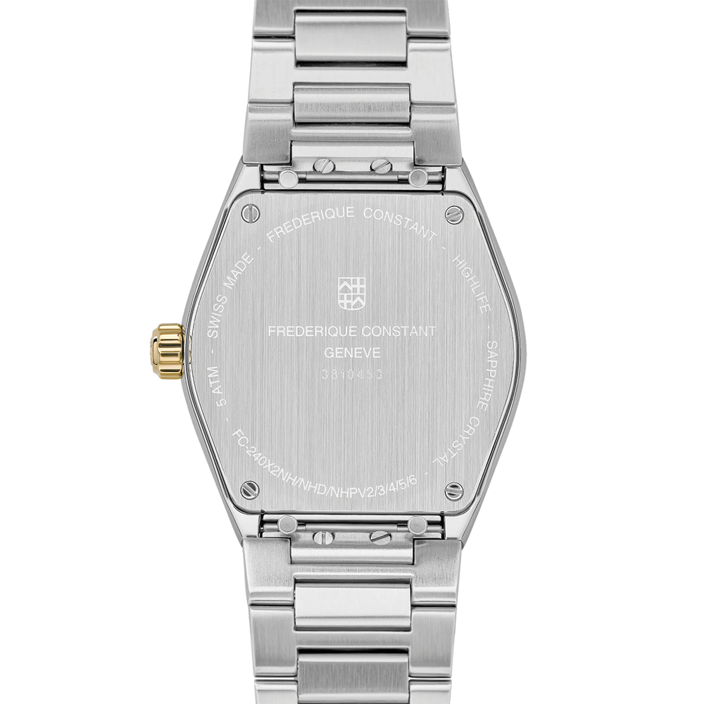 Highlife Ladies Quartz Two-Tone 31mm - Silver, Diamond-Set on Bracelet w/ Additional Rubber Strap