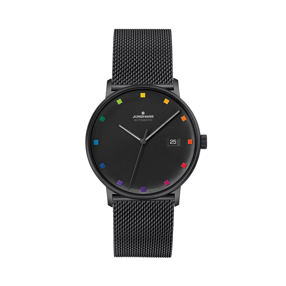 FORM A Bauhaus Black PVD-Coated 39.3mm - Black on Bracelet