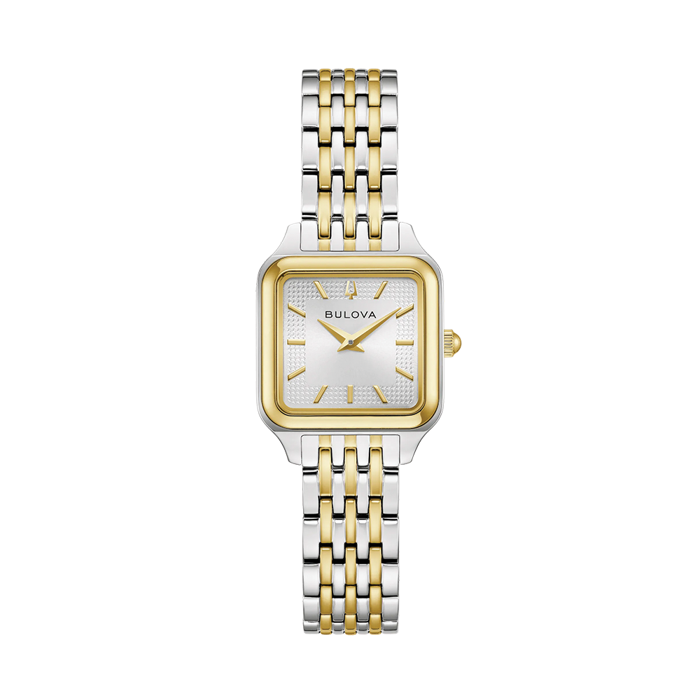Classic Sutton Square 23mm - Silver-White on Bracelet