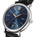 Portofino Automatic Gold Accents 40mm - Blue on Leather Strap