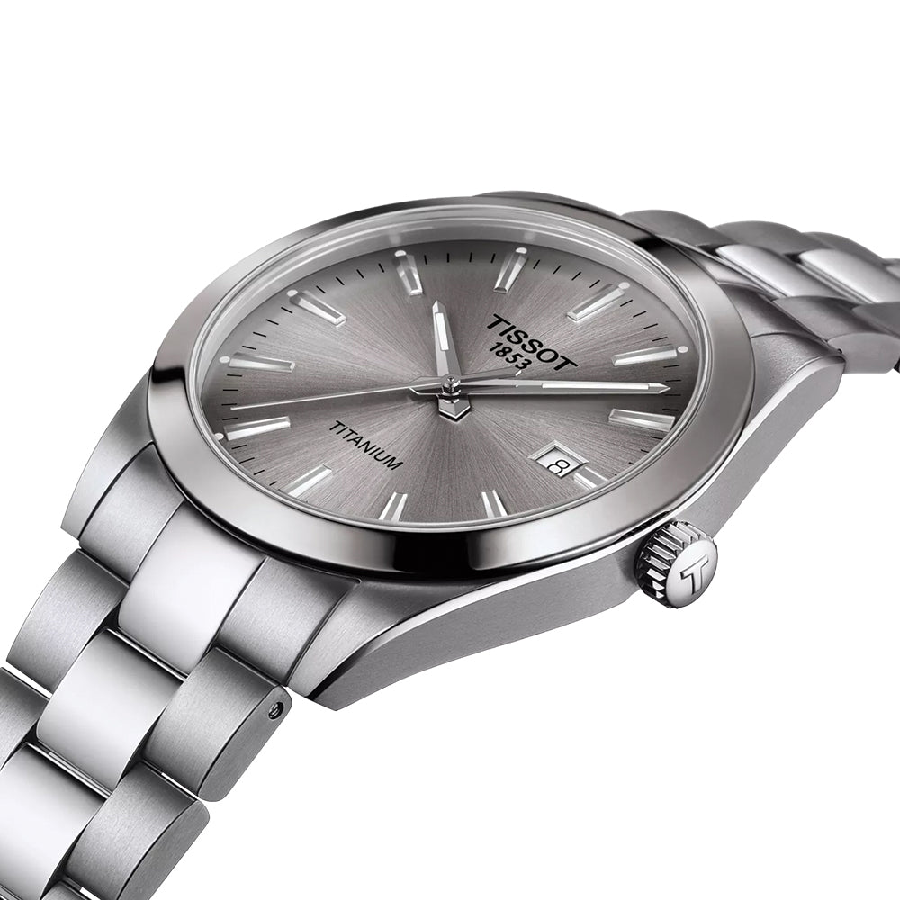 Gentleman Quartz Titanium 40mm - Grey on Bracelet