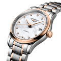 Master 5N Rose Gold Tow-Tone 34mm - White, Mother-of-Pearl, Diamond-Set on Bracelet