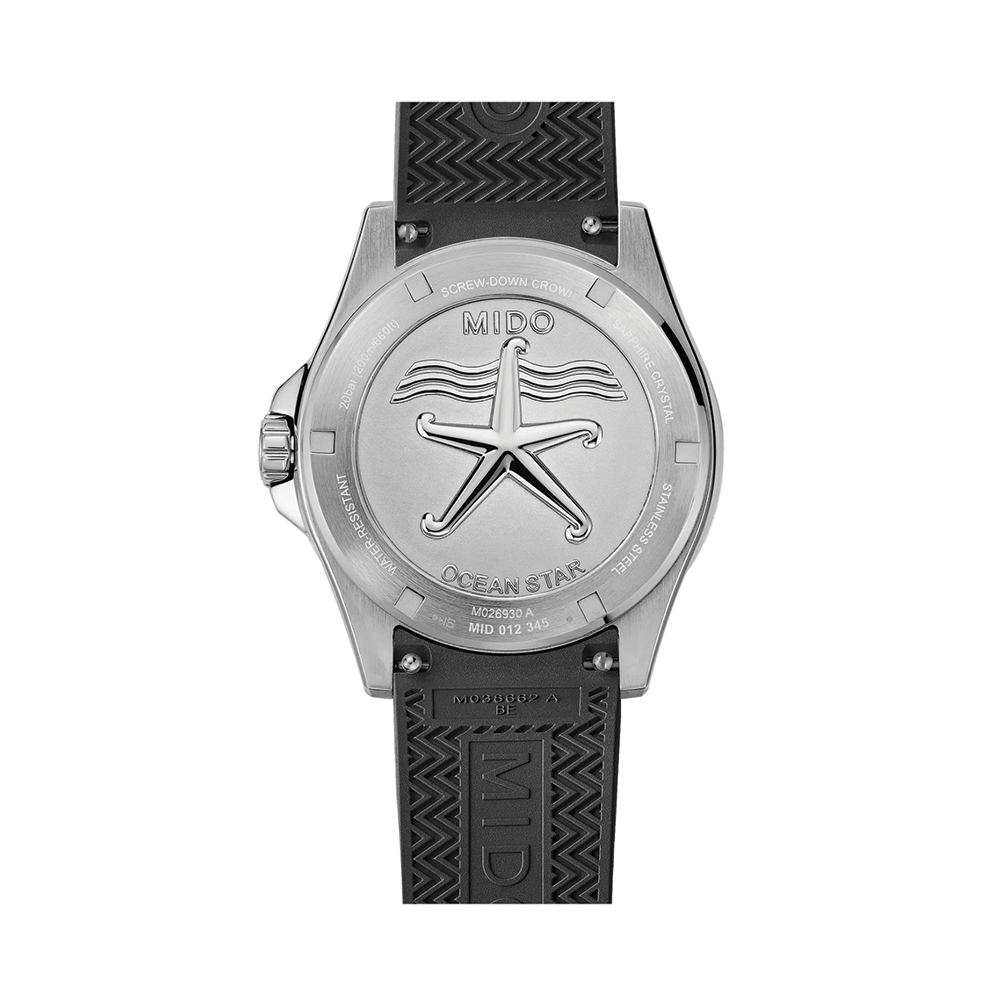 Ocean Star 200 41mm - Black on Rubber Strap