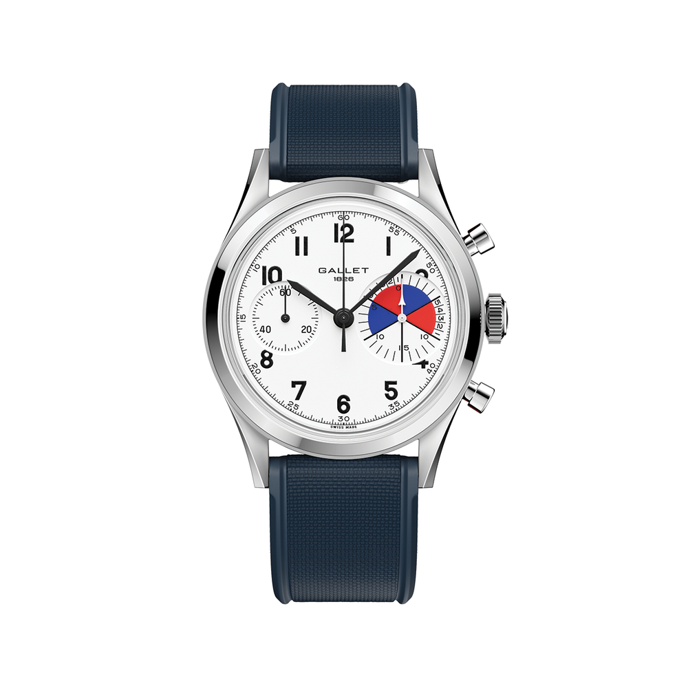Classics G09 Tribute to Multichron Yachting 38mm - White on Rubber Strap