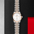 1926 Rose Gold Two-Tone 28mm - White on Bracelet