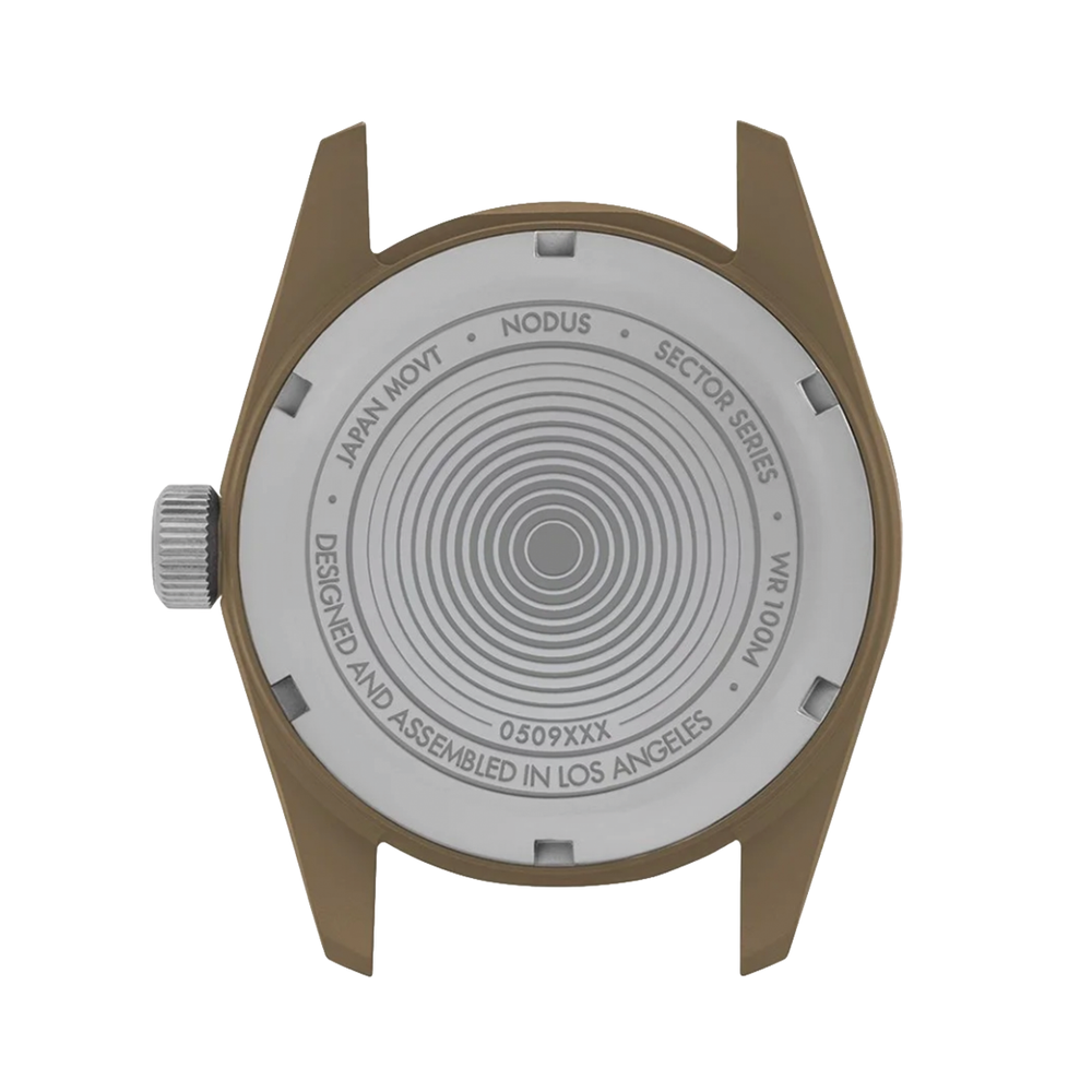 Sector II Field Titanium FDE 38mm - Brown on Rubber Strap