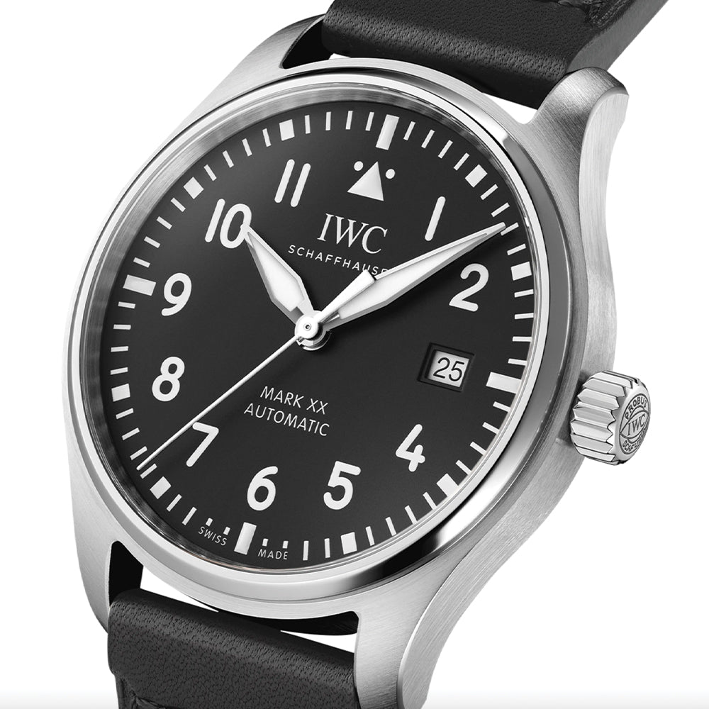 Pilot's Watch Automatic Mark XX 40mm - Black on Leather Strap