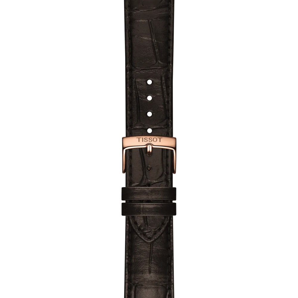 Classic Dream Rose Gold PVD 40mm - Silver on Leather Strap